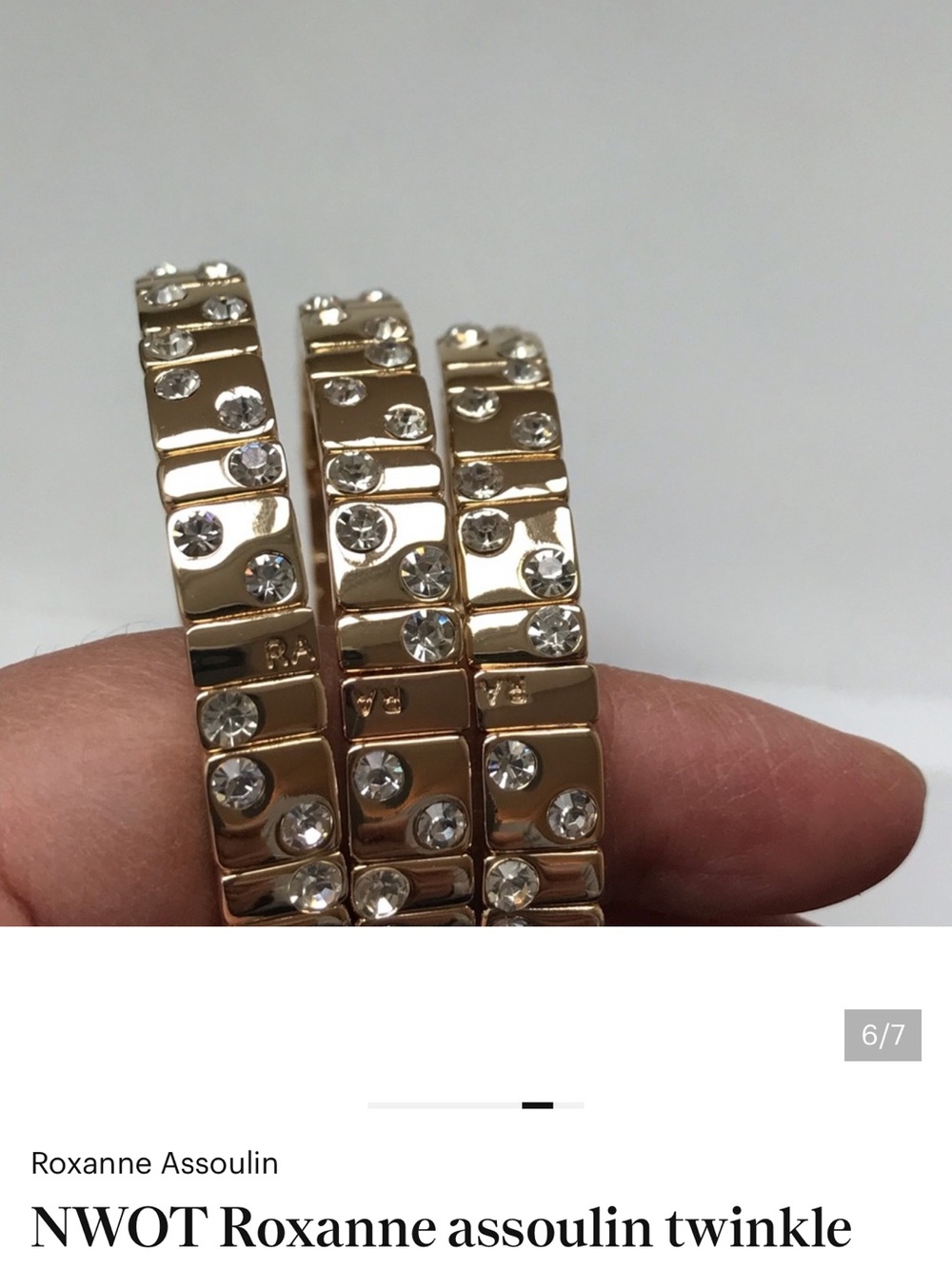 Set of three Roxanne Assoulin twinkle twinkle Stretch Bracelets - Picture 7 of 8